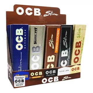 Caixa De Seda Ocb Mix Slim King Size 50 Livretos Sabor Sem Sabor