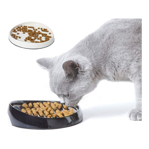 Comedero Alimentador Elegante Para Gatos Whisker 1 Savic Color Blanco
