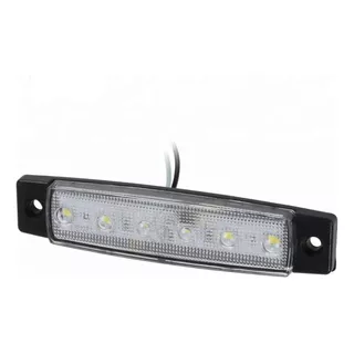 Luz De Cortesia Branca Slim 6 Leds 12v E 24v - Barco Lancha