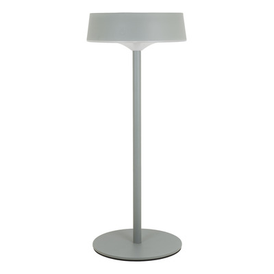 Lámpara De Mesa Led Cct Dimer Usb-c Y Solar Gris Mks - Gris