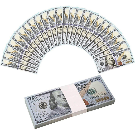 Billetes De 100 Dolares Dinero Realista Juego 100 Unidades