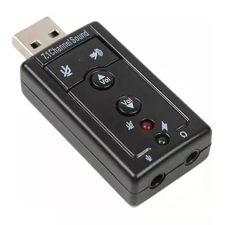 Tarjeta De Sonido 3d 7.1 Usb Virtual Con Control De Volumen