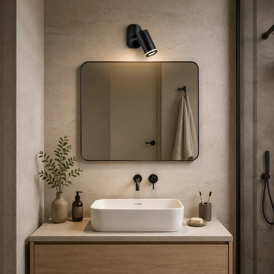 Aplique Moderno Led Layla 1xgu10 Alum Negro Negro