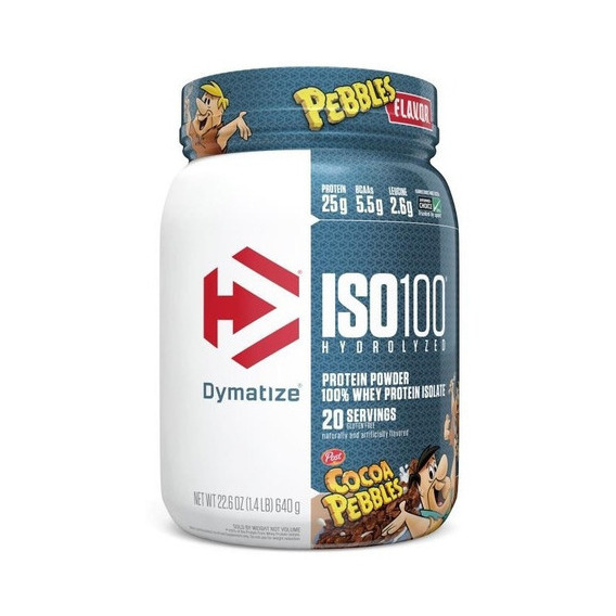 Proteina Iso 100 Dymatize Hidrolizada 1.4 Lbs 20 Servicios Sabor Cocoa Pebbles