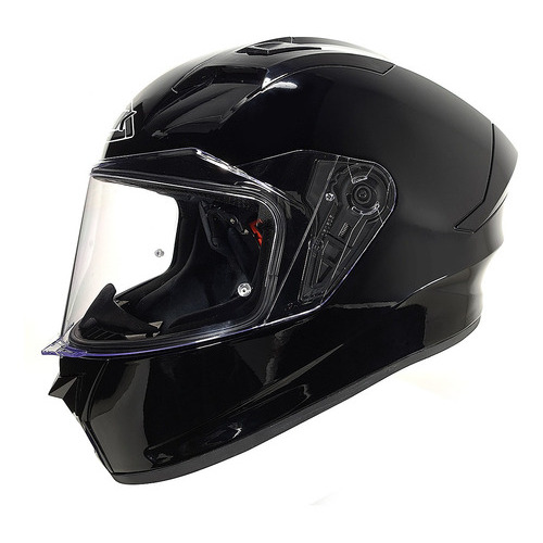 Casco Moto Integral Visor Simple Smk Stellar Classic Color Negro Tamaño del casco L