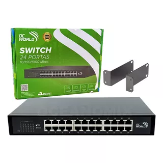 Switch Gigabit 24 Portas 10/100/1000 Dc World Dc-10008