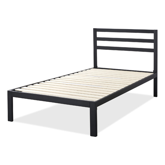 Base Cama Con Respaldo Mia Zinus 1,5 Plaza Long 105x200x36cm Color Negro