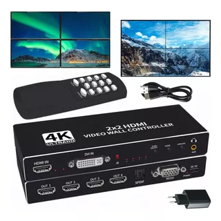 Controlador De Vídeo Wall 2x2 Full Hd 4k - Oferta Exclusiva