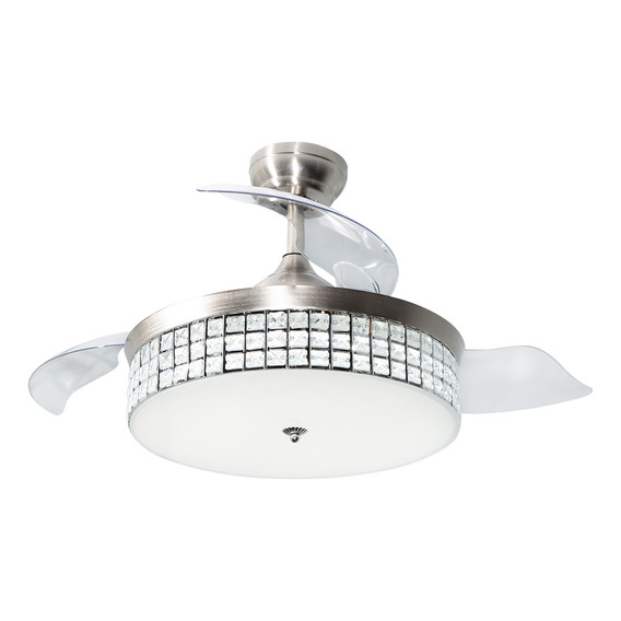 Ventilador De Techo Retráctil 42 , Luz Led, 6 Velocidades