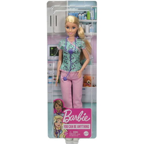 Muñeca Barbie Enfermera Profesiones Rubia Original