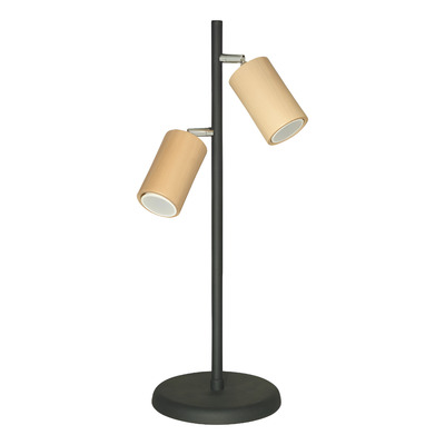Lampara De Mesa 3 Luces Gu10 Nordica Madera Dicroled Cival