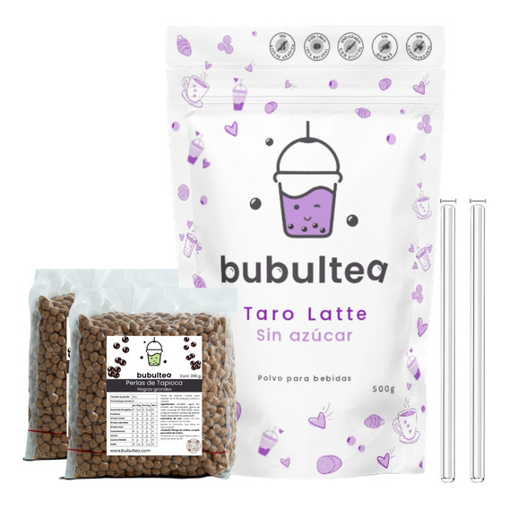 Taro En Polvo Para Bebidas Y Perlas De Tapioca, Pack De 500g