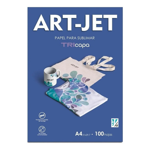 Papel Para Sublimar Específico A4 Art-jet® 100 Hojas Tricapa Color Blanco