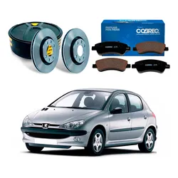  Kit Disco Pastilha Freio Dianteiro 206 1.6 2001 A 2008