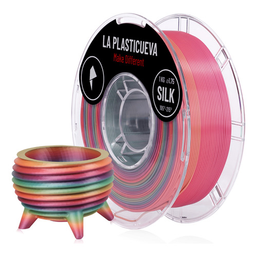 Silk 1.75 1kg Filamento Seda 3d Premium Color Rainbow