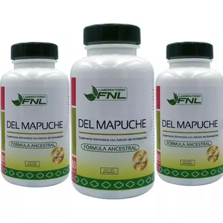 Del Mapuche Fnl 3 Frascos 180 Capsulas. Sabor Natural / Vigorizante