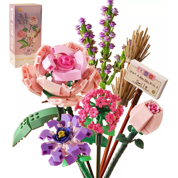 Flores Kits De Bloques De Construcción Decoración Regalos
