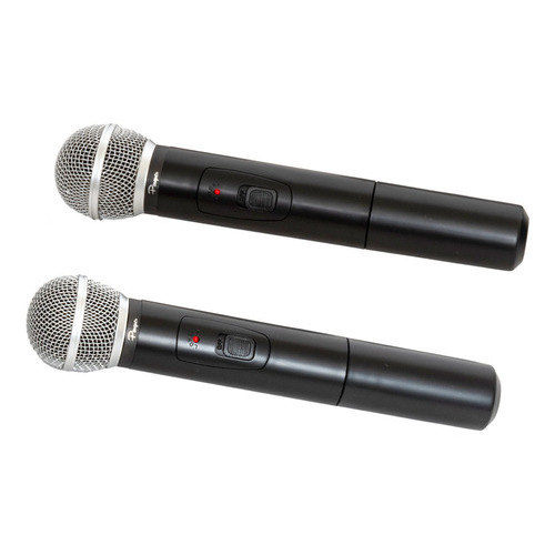 Microfono Dual Uhf /trans + Corbatero Parquer Wr-15dfull Color Negro