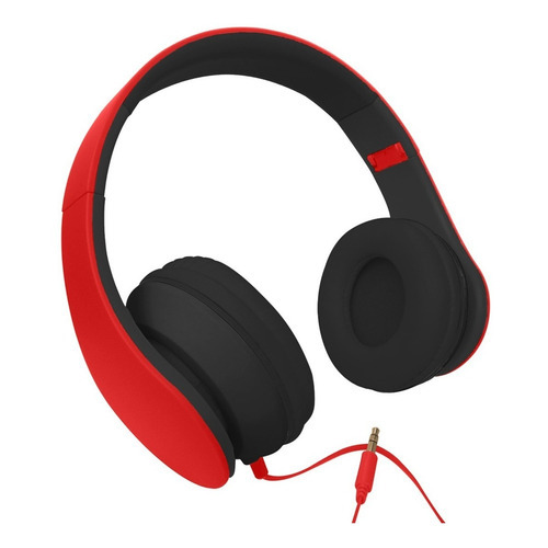 Audífonos On Ear Steren Aud-096 Tipo De Dj Rojo Almohadilla