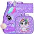 3pcs Unicorn Purple