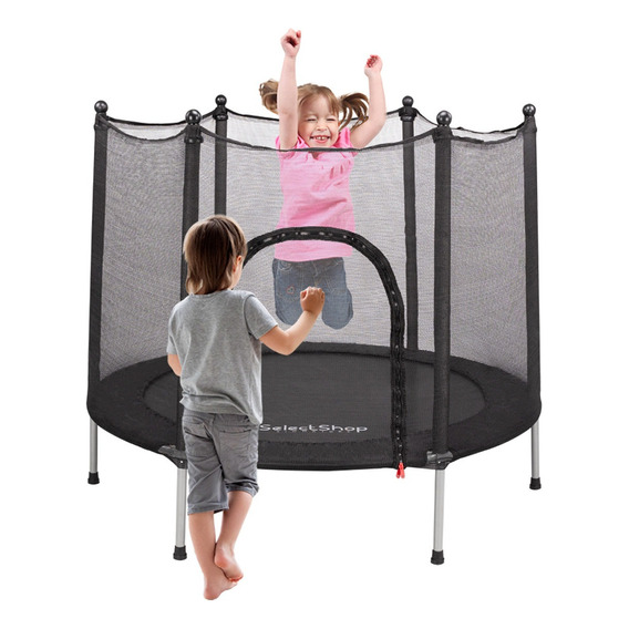 Trampolín Brincolín Tumbling Niños Infantil Red De Seguridad Color de la lona de salto Negro