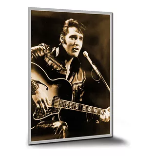 Poster Elvis Presley Rei Do Rock Elvis Pôsteres Placa A2 A