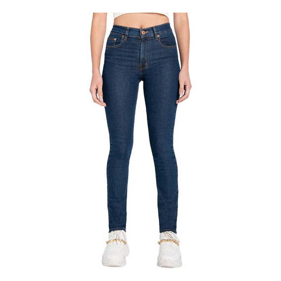 Jeans De Mezclilla Oggi Mujer Corte Ajustado Slim