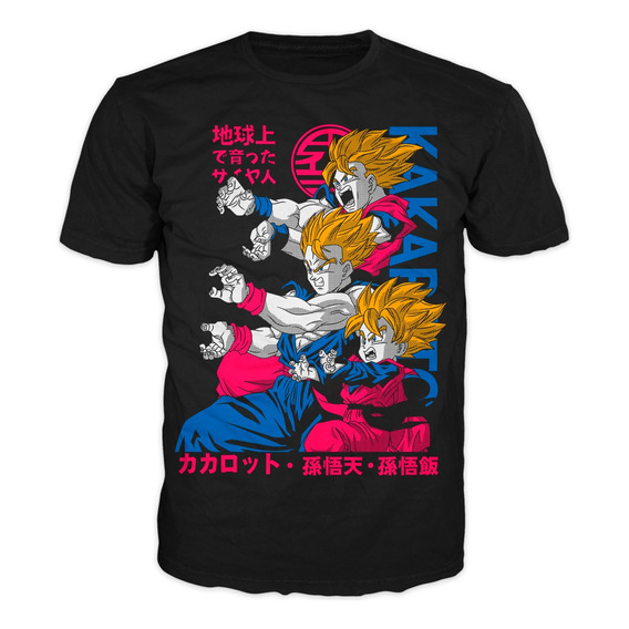 Camiseta Con Ilustración De Dragon Ball Z Goku Vegeta Anime 
