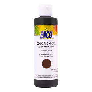 Color Gel Café Obscuro Reposteria 250 Grs. Enco 1849-250