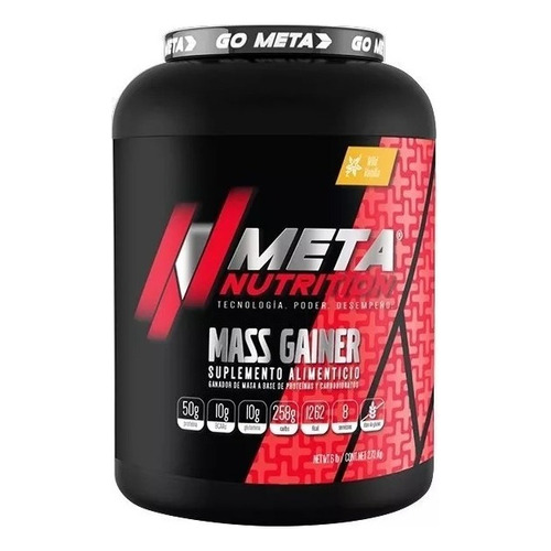 Proteina Meta Nutrition Ganador Meta Mass Gainer 6 Libras 2.7 Kg Sabor Vainilla