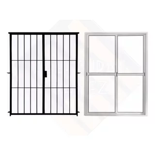 Ventana Puerta Balcón De 120x200 Con Reja 