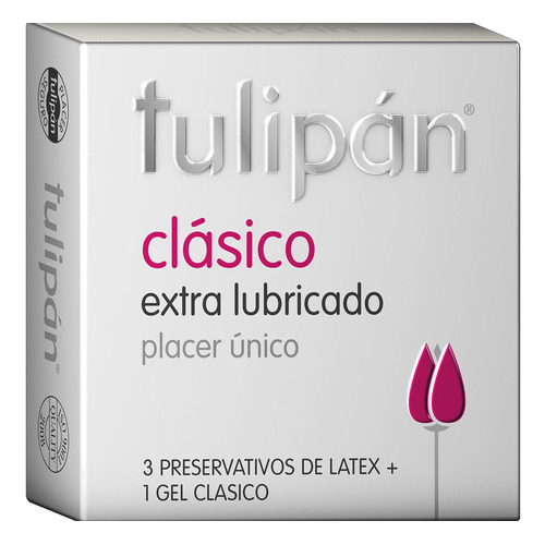 Preservativo De Látex Tulipán Lubricados Clásicos X 3 Un