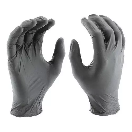 Caja de 100 guantes de nitrilo negros Ammex Abnpf, desechables,  médicos, sin polvo, sin látex, para examinar, 4 mil, Negro, 100 :  Industrial y Científico