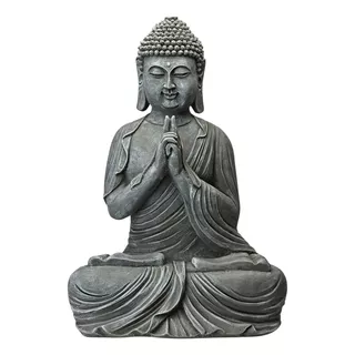 Buda Hindu Grande Tailandês Orando Estátua Em Resina 46cm