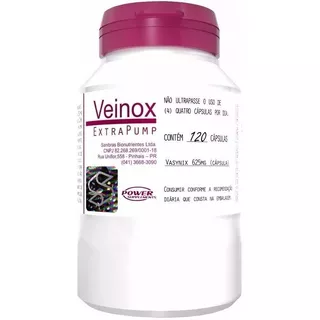 Veinox (120 Caps) Melhor Que Dilatex- Power Supplements Sabor Sem Sabor