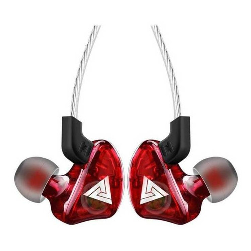 Auriculares in-ear gamer QKZ CK5 rojo