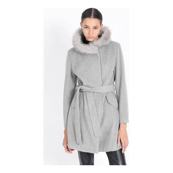 Chaqueton Con Capucha, Muflon Melange Gris Liola