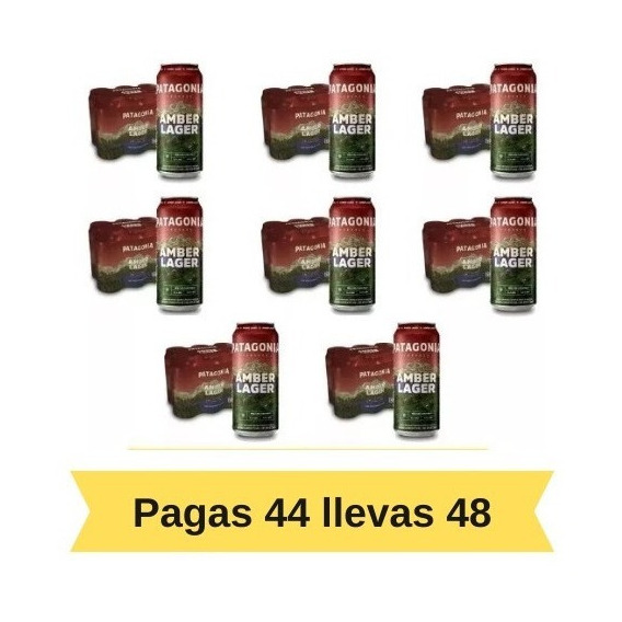 Patagonia Amber Lager Lata 410ml Pack X48 Zetta Bebidas
