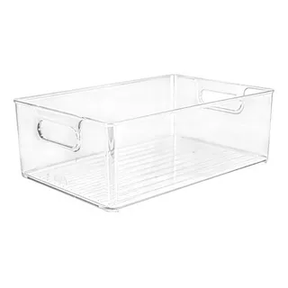 Recipiente Organizador Heladera Multiuso Acrilico 40x20 Cm Color Transparente