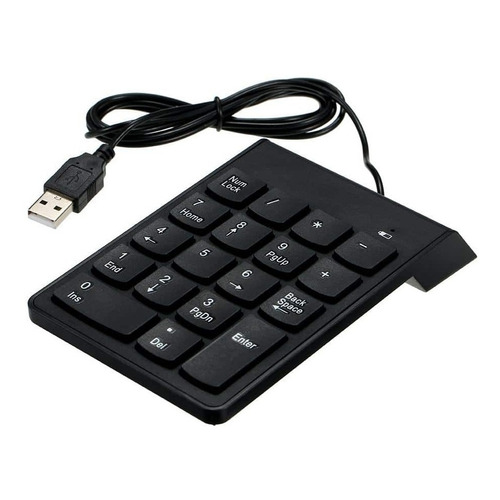 Teclado Numérico Usb Notebook Alámbrico Gk Color del teclado Negro
