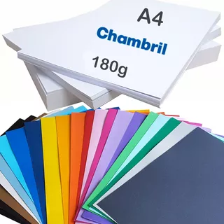 Kit Papel Cartão Color Plus Colorido 180g A4 150 Folhas