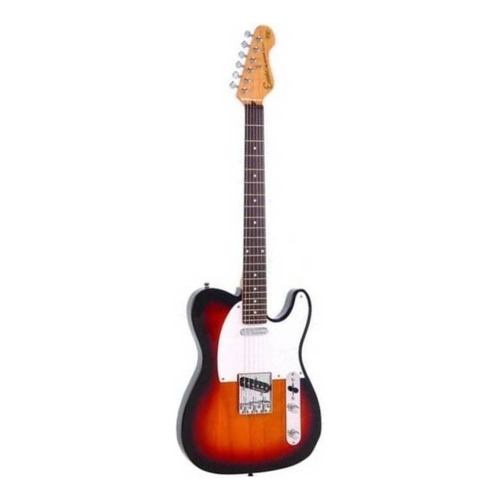 Guitarra eléctrica Encore E2 telecaster de tonewood 3-tone sunburst con diapasón de palo de rosa