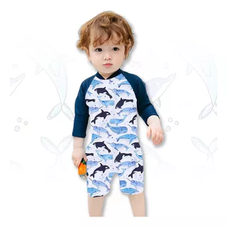 Traje De Baño Para Niños De Enterizo Proteccion Solar