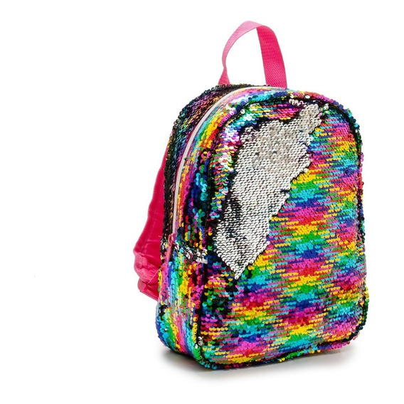 Mochila Prescolar Lentejuelas Reversible Love 8430