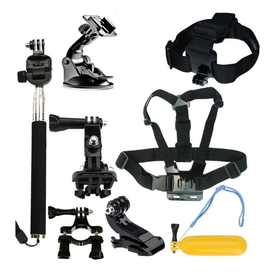 Kit 10 Accesorios Gopro Baston Pechera Vincha Sopapa Go Pro