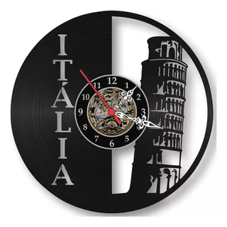 Relógio Parede Torre De Pisa Itália Países Cidades Vinil Lp