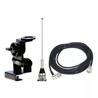 Antena Movel Ars Vhf 1/4 O Cabo Suporte Porta Mala Mv00bc 