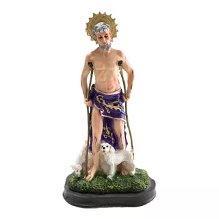 San Lazaro Figura De Resina 31cm