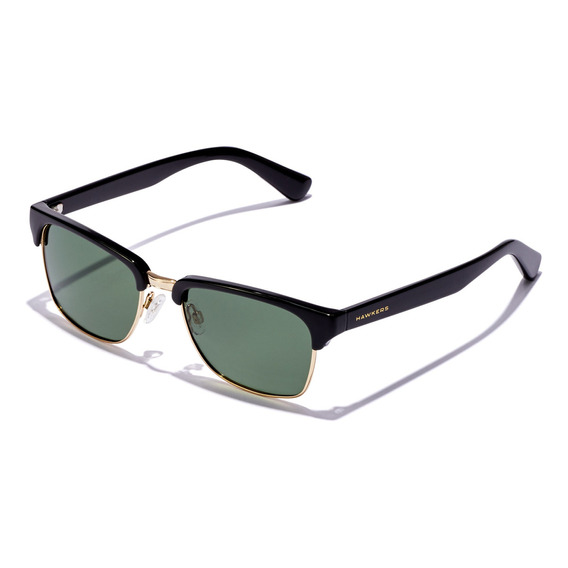 Gafas De Sol Polarizadas Hawkers Classic Valmont Unisex Lente Verde Varilla Negro Armazón Negro Diseño Mirror