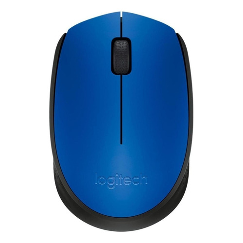 Logitech M170, Mouse Inalámbrico Cómodo Y Portátil, Azul Color Azul/Negro